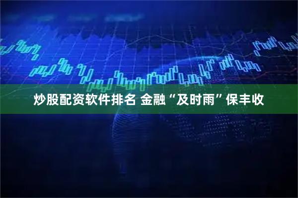 炒股配资软件排名 金融“及时雨”保丰收